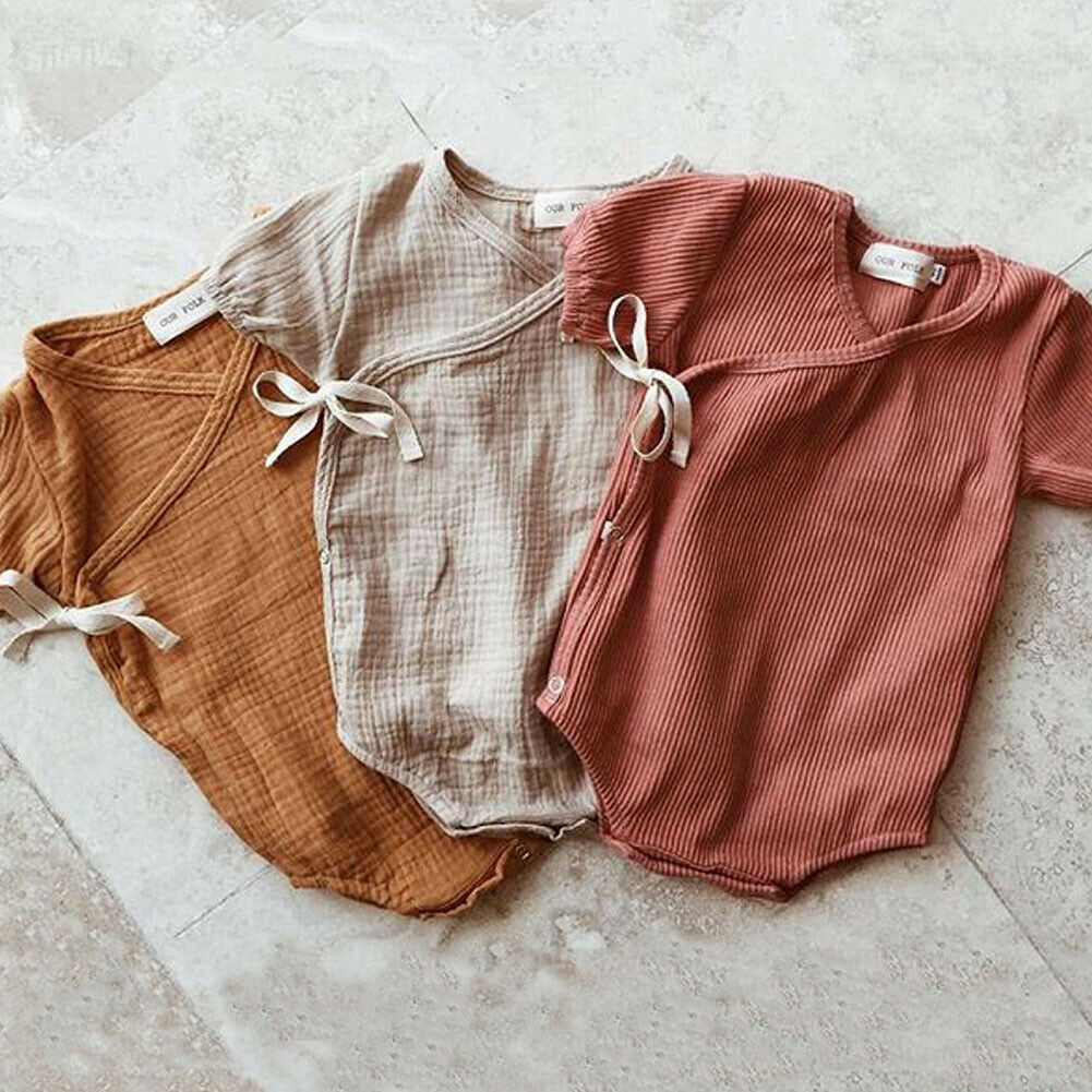 Summer Short Sleeve Plain Romper-Mama Toddler-White-0-3 Months-Mama Toddler