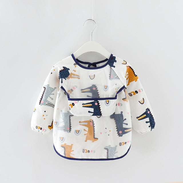 Toddler Long Sleeve Waterproof Feeding Bib-Mama Toddler-Crocodiles-Mama Toddler