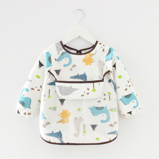 Toddler Long Sleeve Waterproof Feeding Bib-Mama Toddler-Dinosaurs 1-Mama Toddler