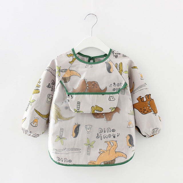 Toddler Long Sleeve Waterproof Feeding Bib-Mama Toddler-Dinosaurs 2-Mama Toddler