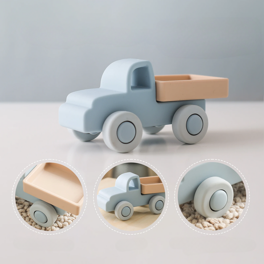 Cute Silicone Car Teether Toy-MamaToddler-Blue Car-Mama Toddler
